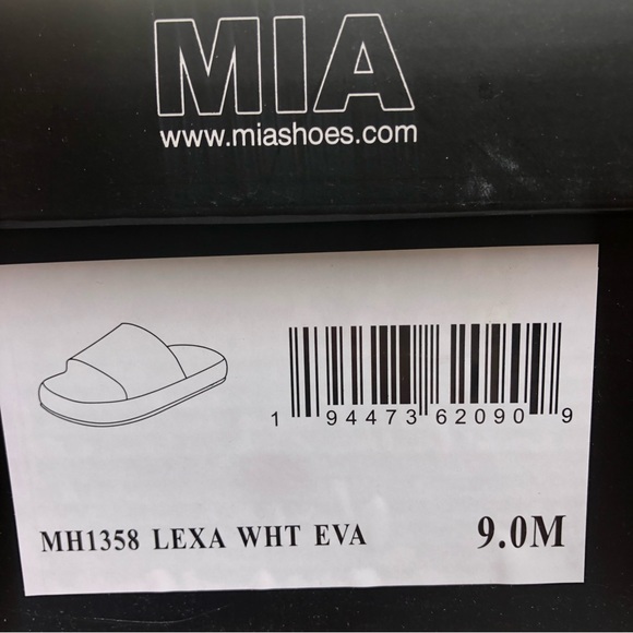 New MIA White Slide Sandals Size 9 - Picture 10 of 10